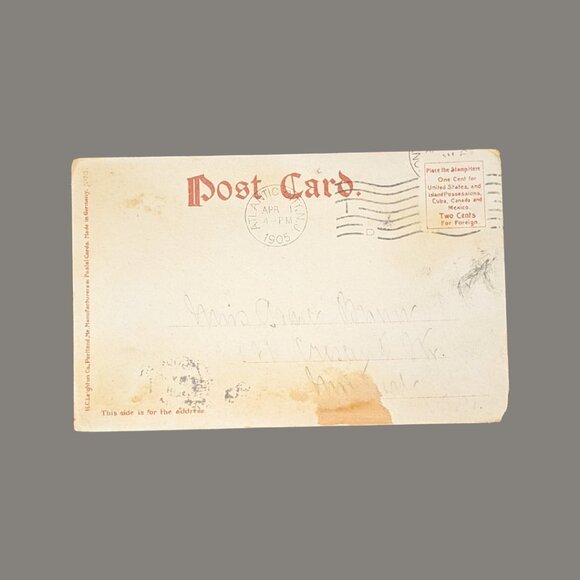 Vintage Postmarked American New Jersey Seaside Parade Postcard No Stamp - Picture 2 of 2